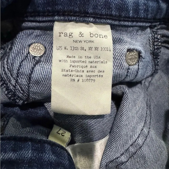 EUC Rag and Bone 10 inch Capri jeans size 27 premium Denim - Picture 11 of 11